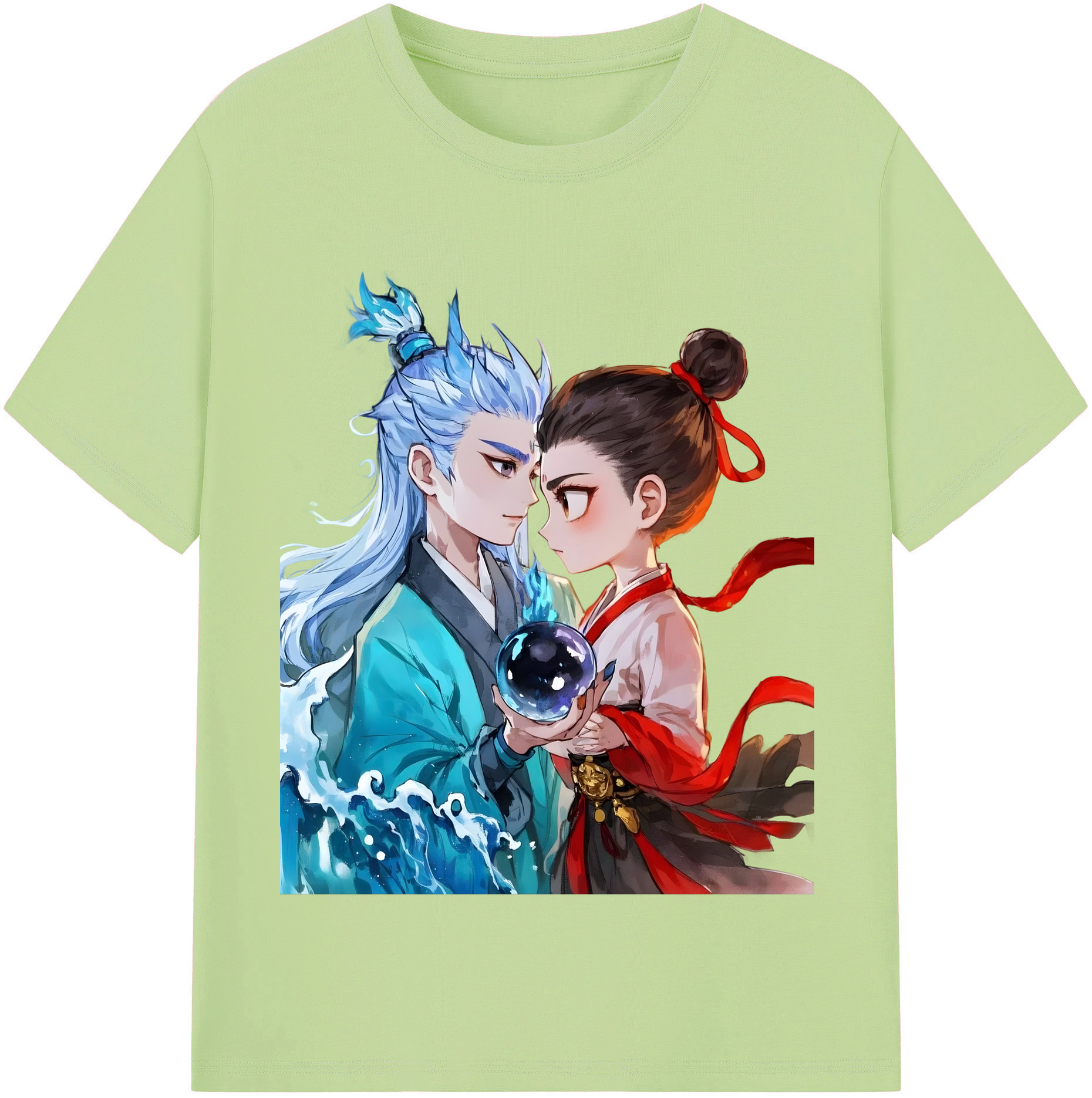 （画像用） Ne Zha 2 ナタ 魔童の大暴れ 綿100％半袖Tシャツ（フロントプリント）